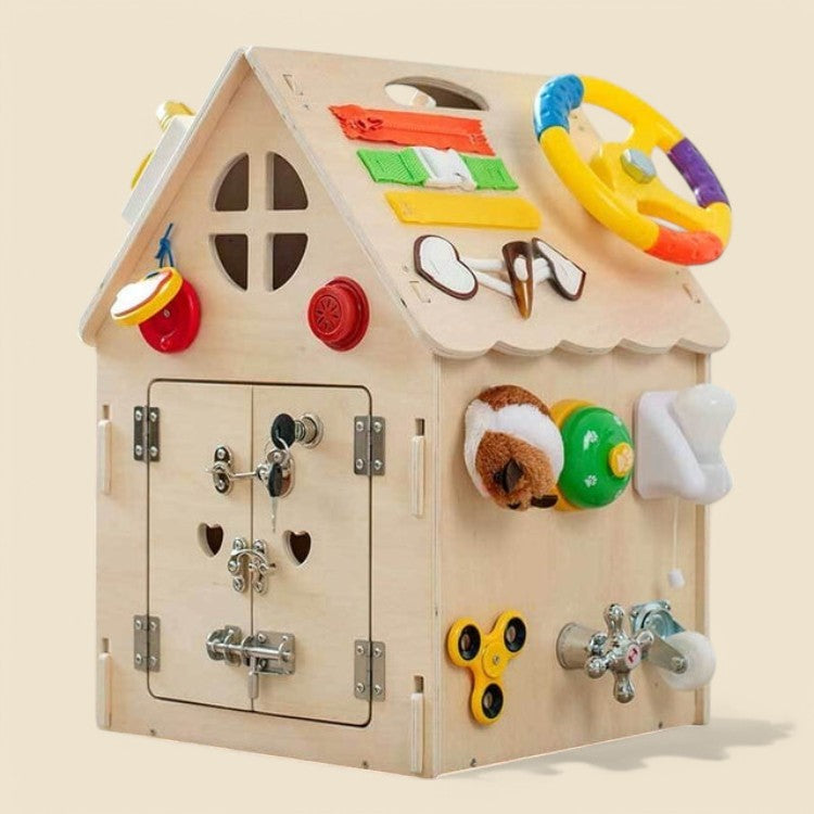 Montessori-activiteitenhuis met opbergruimte