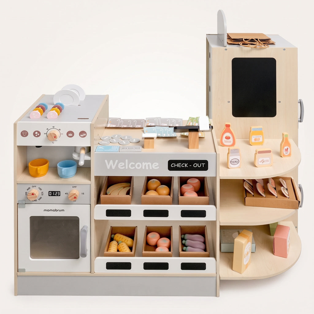 Montessori-winkel met kassa & accessoires