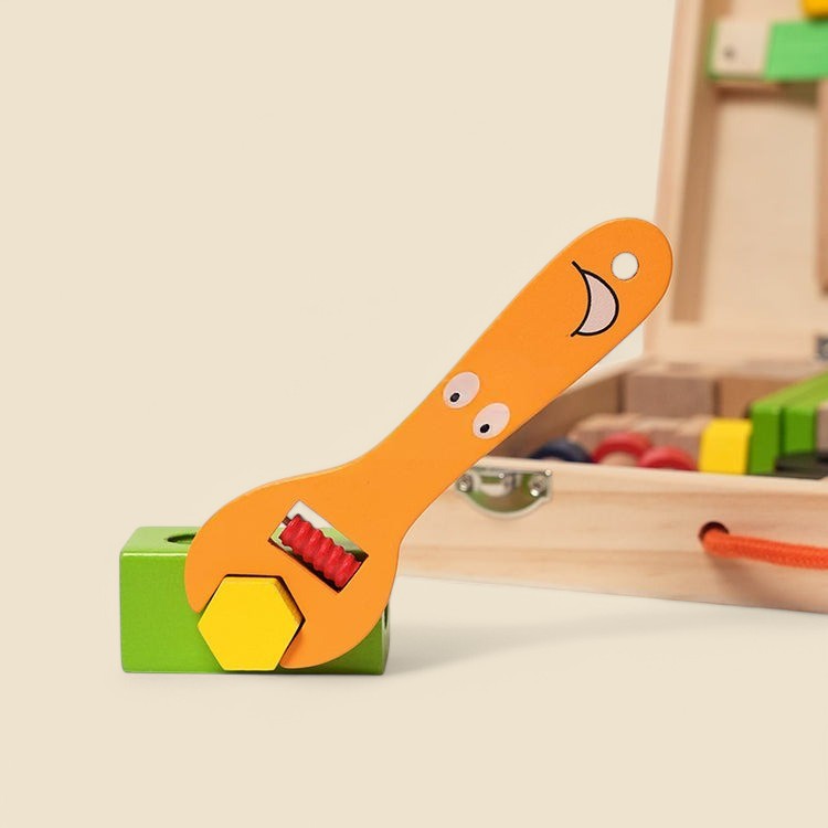 Montessori-gereedschapskist van hout