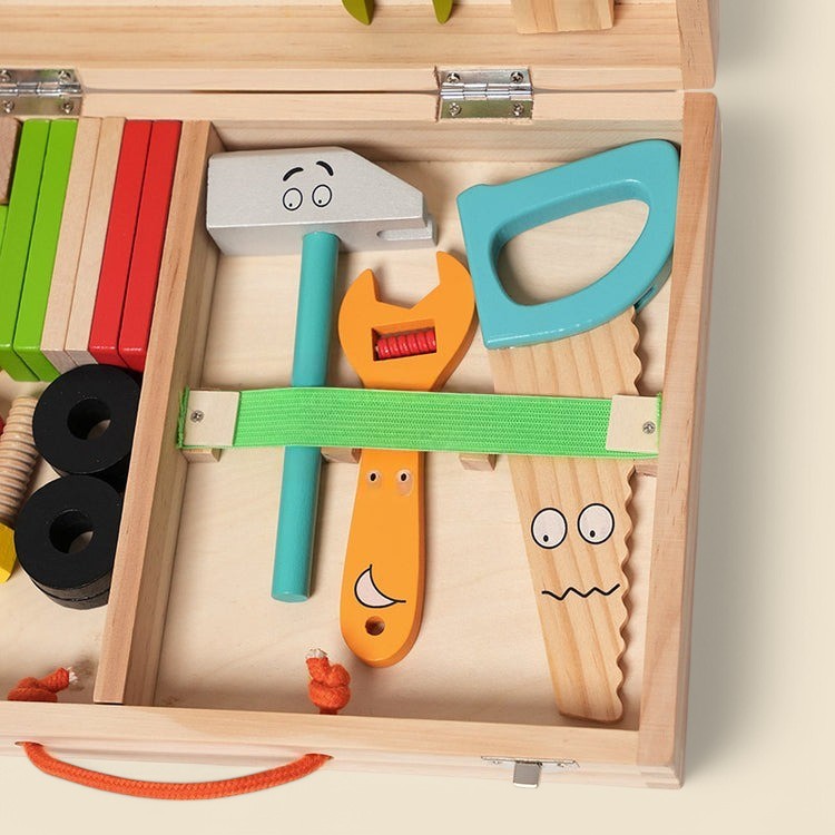 Montessori-gereedschapskist van hout