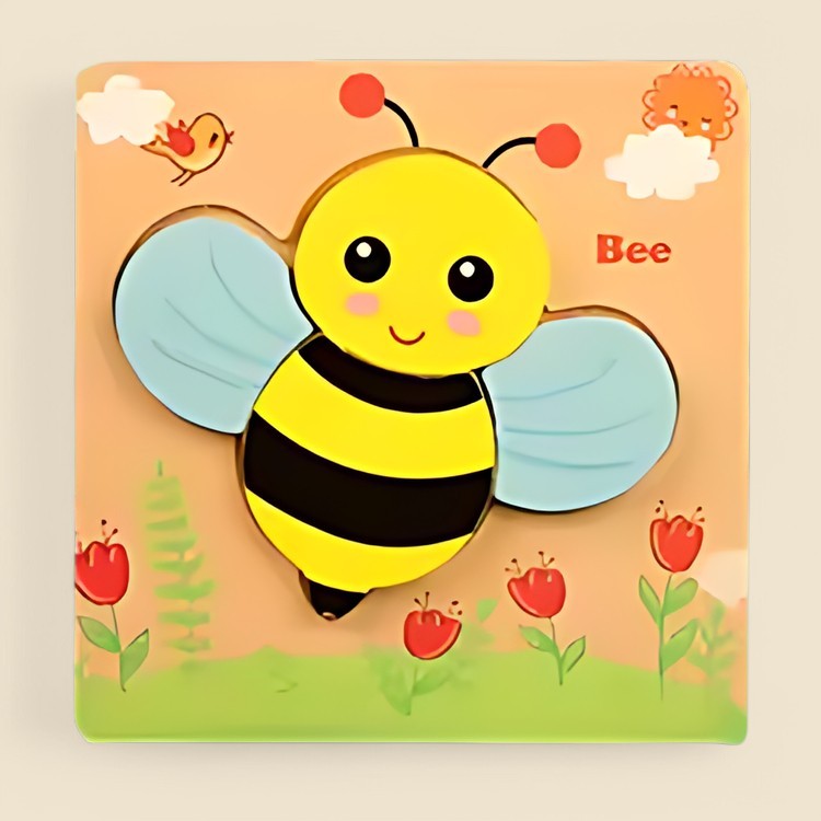 Montessori-houten leerpuzzel