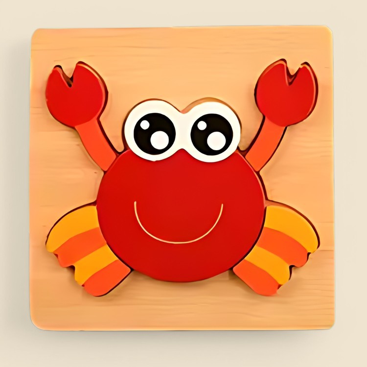 Montessori-houten leerpuzzel