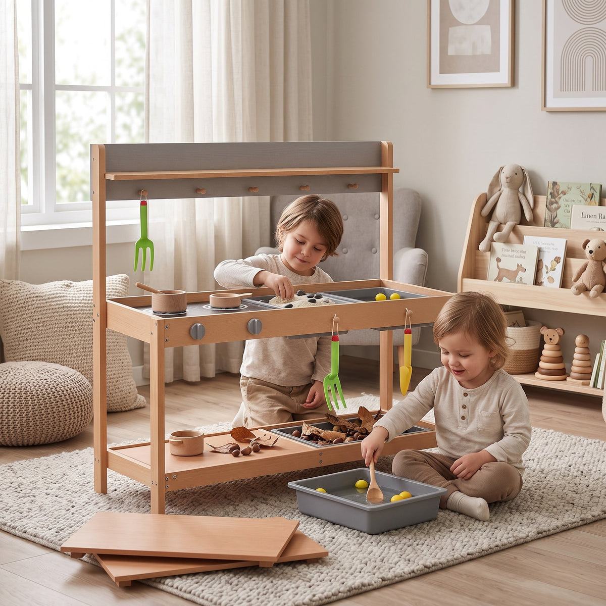 Montessori-buitenspeelkeuken