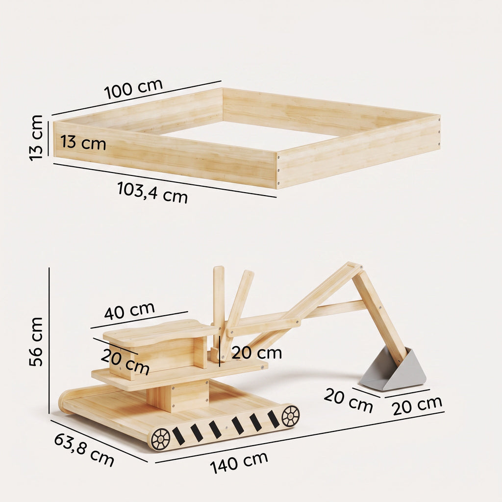 Montessori-zandgraafmachine met hendelbediening
