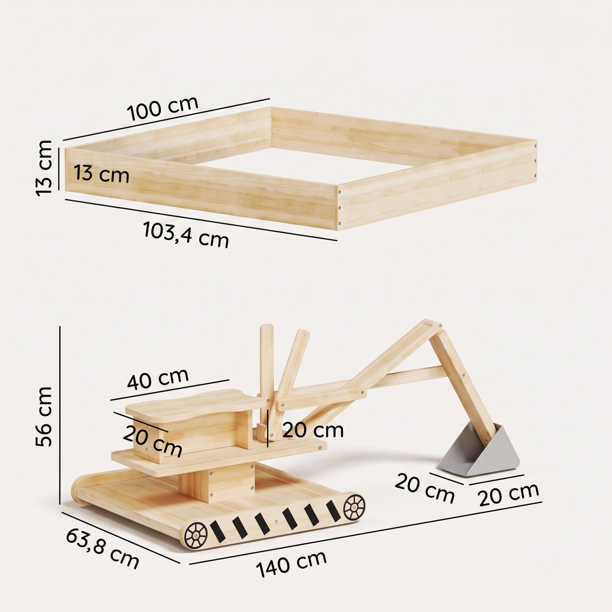 Montessori-zandgraafmachine met hendelbediening