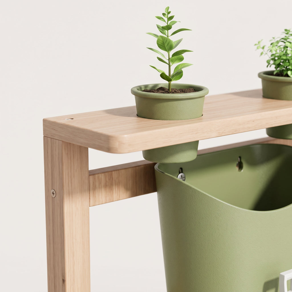 Mobiele Montessori-buitenkeuken met spoelbak